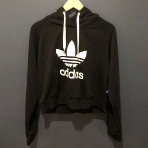 Adidas Crop Hoody in Black